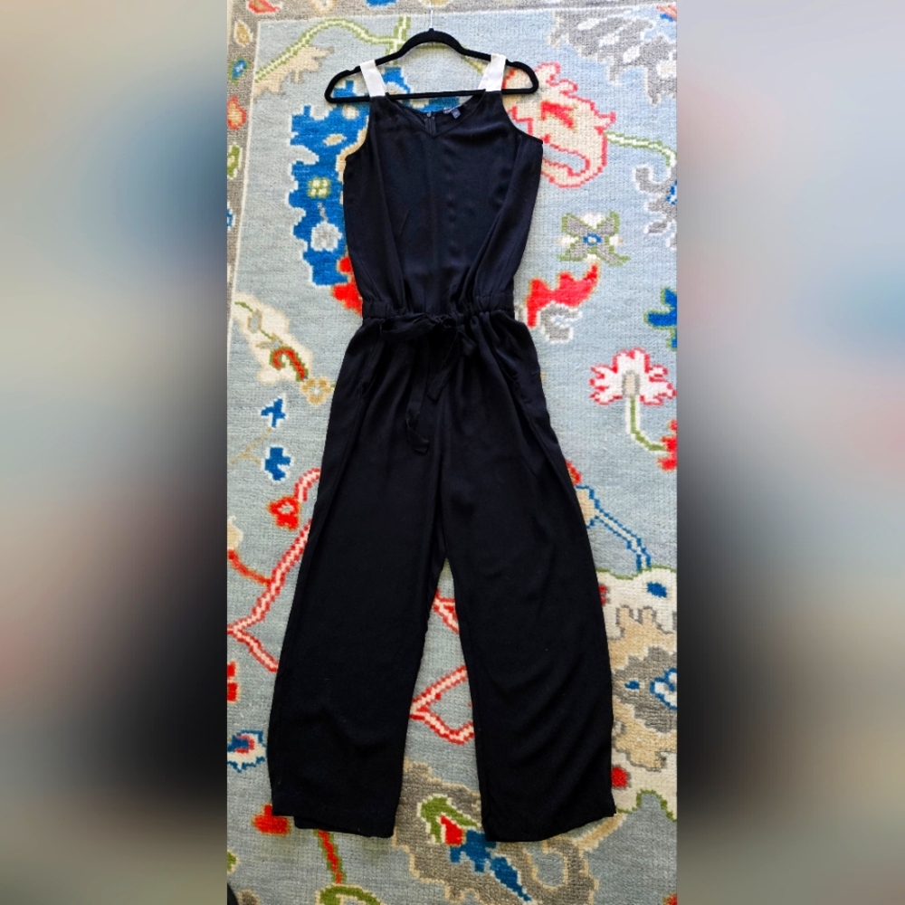 Elegant Black Silk Jumpsuit